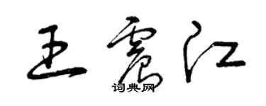 曾慶福王震江草書個性簽名怎么寫