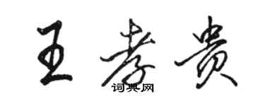 駱恆光王孝貴行書個性簽名怎么寫