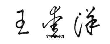 駱恆光王愛洋草書個性簽名怎么寫