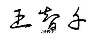 曾慶福王智千草書個性簽名怎么寫