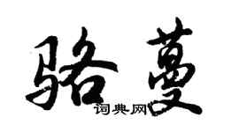 胡問遂駱蔓行書個性簽名怎么寫