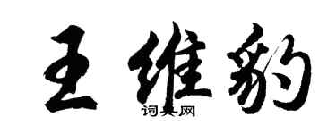 胡問遂王維豹行書個性簽名怎么寫