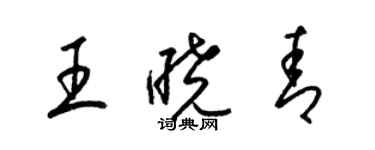 梁錦英王曉青草書個性簽名怎么寫