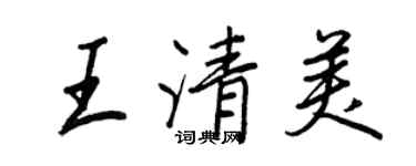 王正良王清美行書個性簽名怎么寫