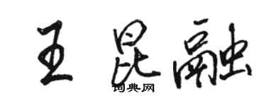 駱恆光王昆融行書個性簽名怎么寫