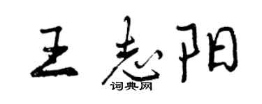 曾慶福王志陽行書個性簽名怎么寫