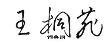 駱恆光王桐菲草書個性簽名怎么寫