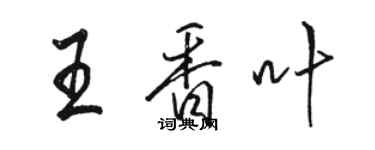 駱恆光王香葉行書個性簽名怎么寫