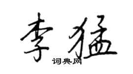 王正良李猛行書個性簽名怎么寫