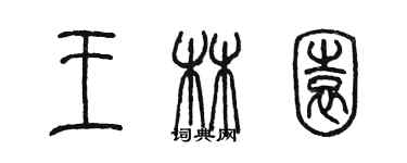 陳墨王林園篆書個性簽名怎么寫