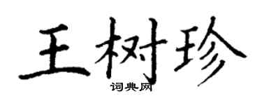 丁謙王樹珍楷書個性簽名怎么寫
