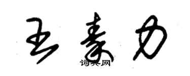 朱錫榮王秦力草書個性簽名怎么寫