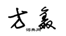 朱錫榮方鑫草書個性簽名怎么寫