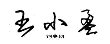 朱錫榮王小盈草書個性簽名怎么寫