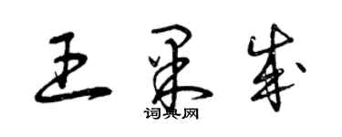 曾慶福王果成草書個性簽名怎么寫