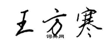王正良王方寒行書個性簽名怎么寫