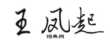 駱恆光王鳳起行書個性簽名怎么寫