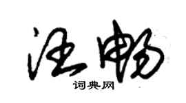 朱錫榮汪暢草書個性簽名怎么寫