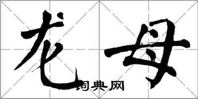 翁闓運龍母楷書怎么寫