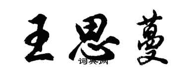 胡問遂王思蔓行書個性簽名怎么寫