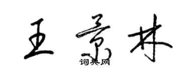 梁錦英王景林草書個性簽名怎么寫