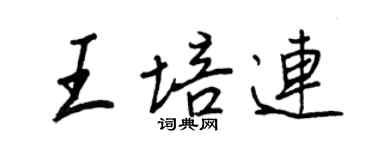王正良王培連行書個性簽名怎么寫