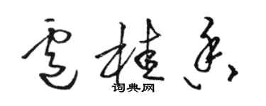 駱恆光盧桂香草書個性簽名怎么寫