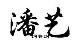 胡問遂潘藝行書個性簽名怎么寫