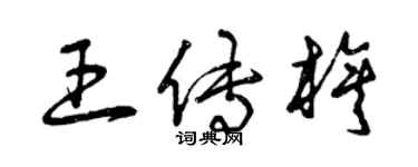 曾慶福王傳旗草書個性簽名怎么寫