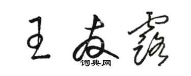 駱恆光王友露草書個性簽名怎么寫