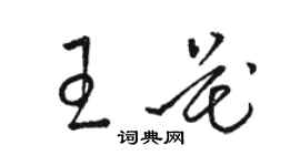 駱恆光王花草書個性簽名怎么寫