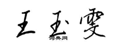 王正良王玉雯行書個性簽名怎么寫