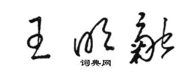 駱恆光王明融草書個性簽名怎么寫