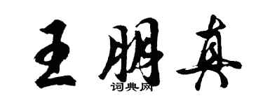 胡問遂王朋真行書個性簽名怎么寫