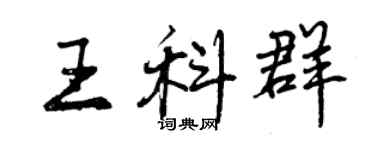 曾慶福王科群行書個性簽名怎么寫