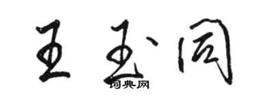 駱恆光王玉同行書個性簽名怎么寫