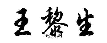 胡問遂王黎生行書個性簽名怎么寫