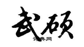 胡問遂武碩行書個性簽名怎么寫