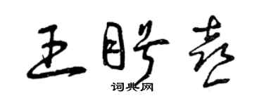 曾慶福王盼喜草書個性簽名怎么寫