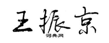 曾慶福王振京行書個性簽名怎么寫