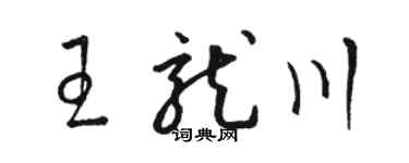 駱恆光王龍川草書個性簽名怎么寫