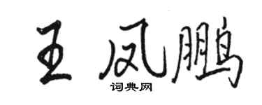 駱恆光王鳳鵬行書個性簽名怎么寫