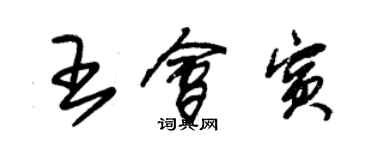 朱錫榮王會賓草書個性簽名怎么寫