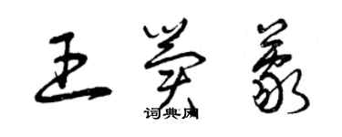 曾慶福王冀蒙草書個性簽名怎么寫