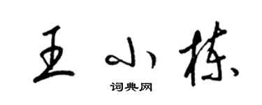 梁錦英王小棟草書個性簽名怎么寫