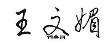 駱恆光王文媚行書個性簽名怎么寫