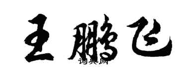 胡問遂王鵬飛行書個性簽名怎么寫