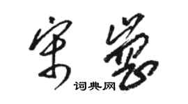 駱恆光宋崗草書個性簽名怎么寫