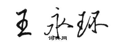 駱恆光王永環行書個性簽名怎么寫