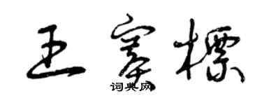 曾慶福王賽標草書個性簽名怎么寫